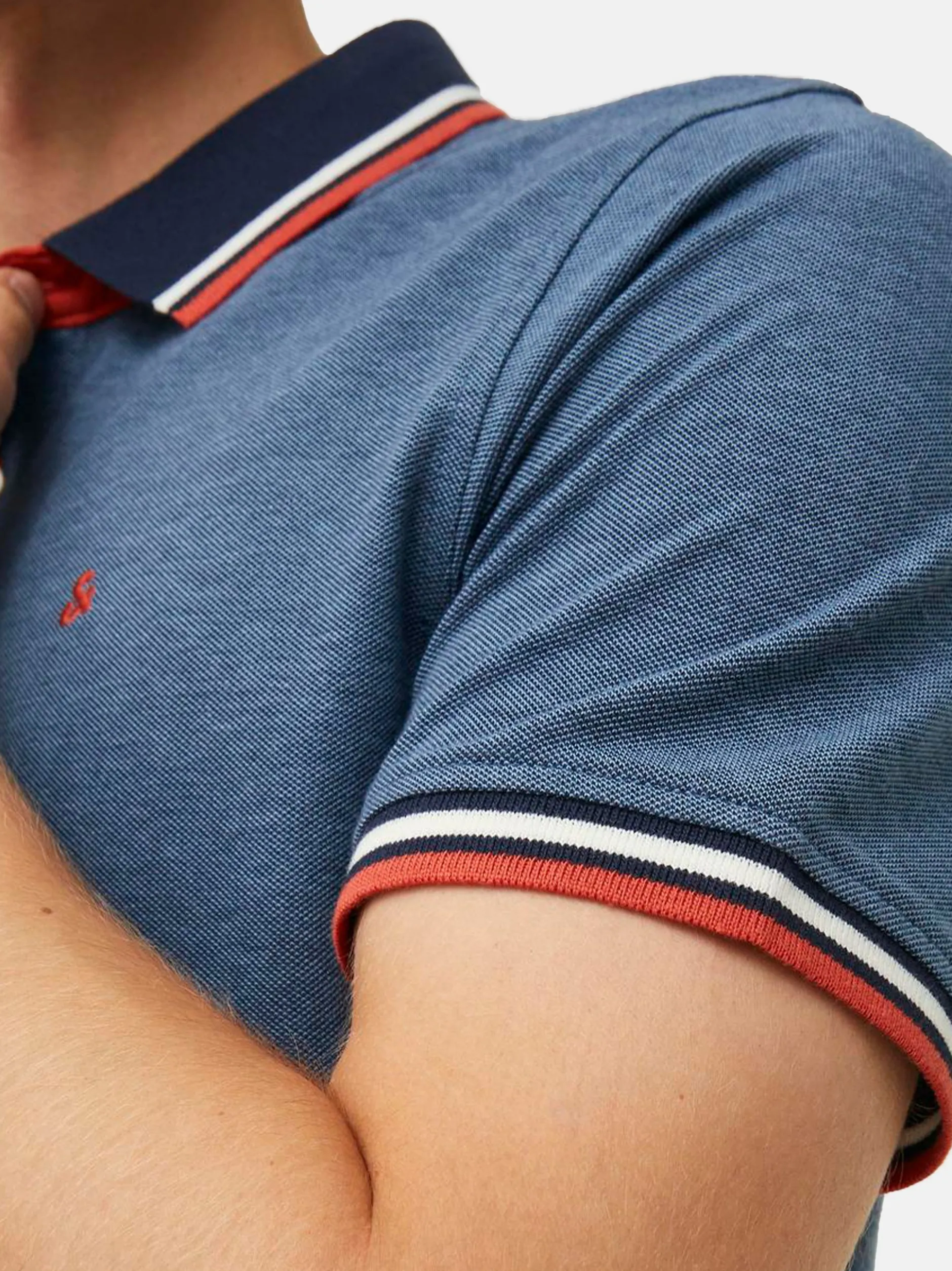 Jack & Jones Herren Poloshirt - 2er Pack Paulos - Slim Fit in blau
