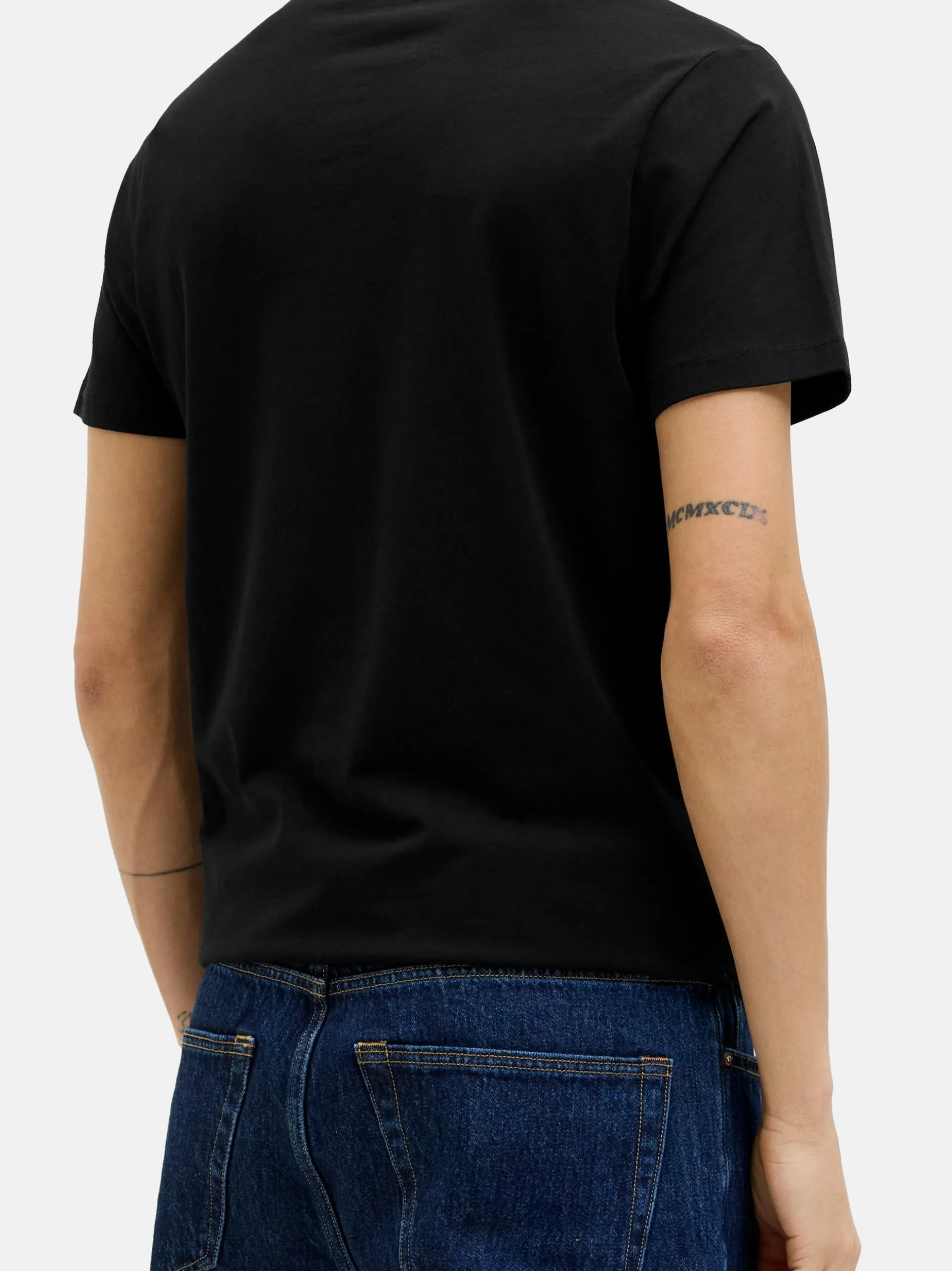 Jack & Jones Herren T-Shirt - 2er Pack Basic in schwarz