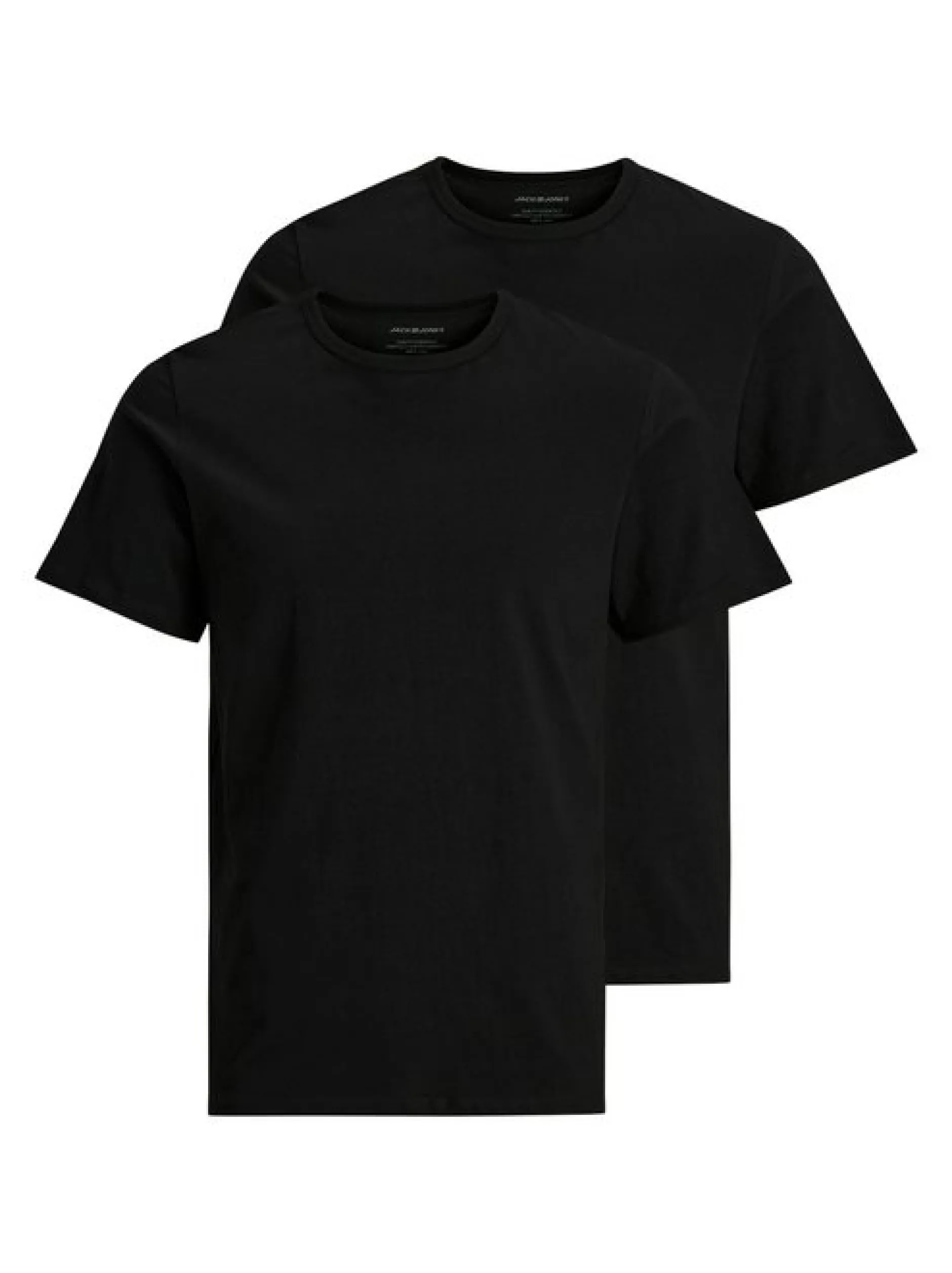 Jack & Jones Herren T-Shirt - 2er Pack Basic in schwarz