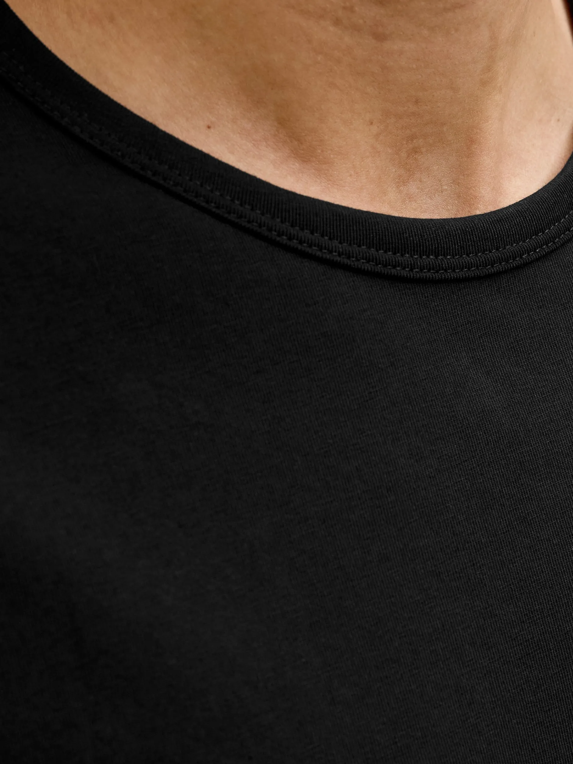 Jack & Jones Herren T-Shirt - 2er Pack Basic in schwarz