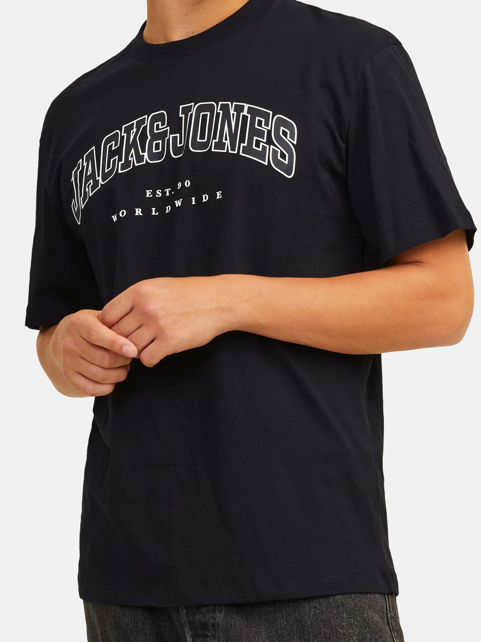 Jack & Jones Herren T-Shirt - 3er Pack Caleb Varsity in schwarz