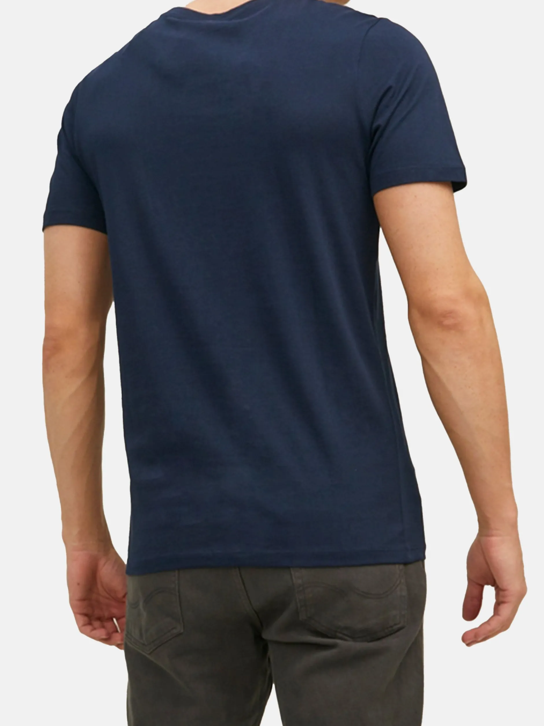 Jack & Jones Herren T-Shirt - 3er Pack Corp in blau