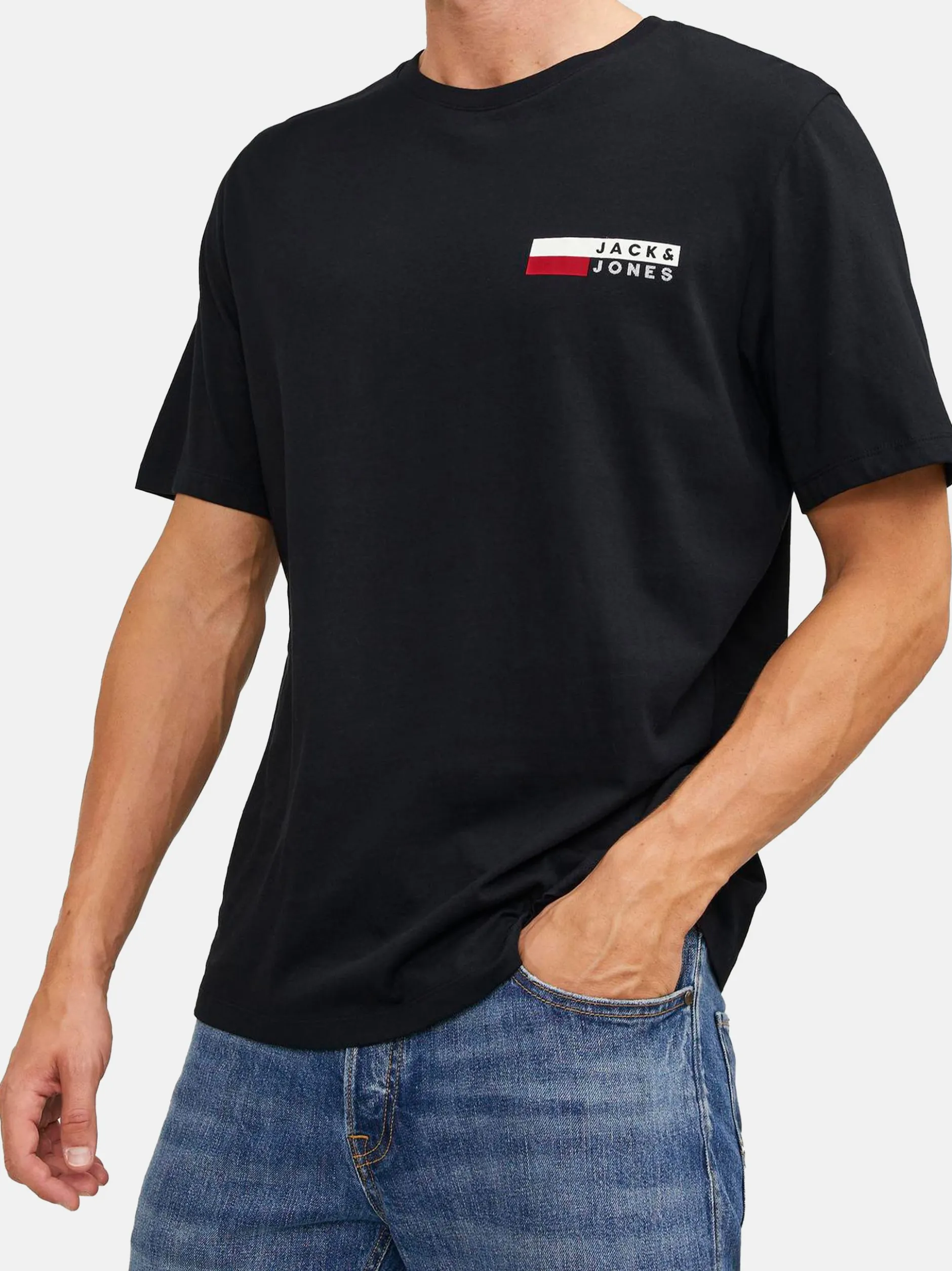 Jack & Jones Herren T-Shirt - 3er Pack Corp in schwarz