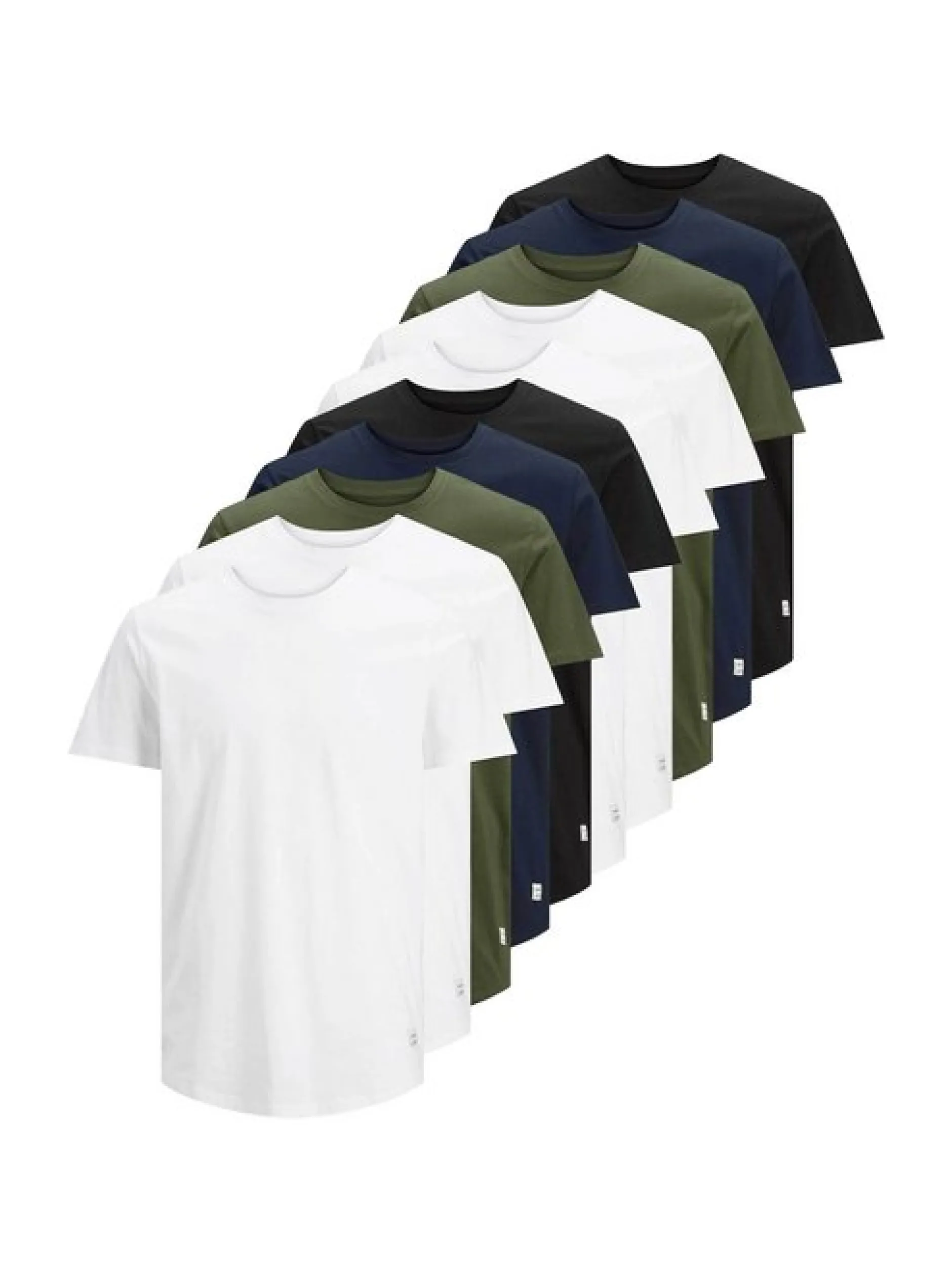 Jack & Jones Herren T-Shirt 10er Pack in mehrfarbig
