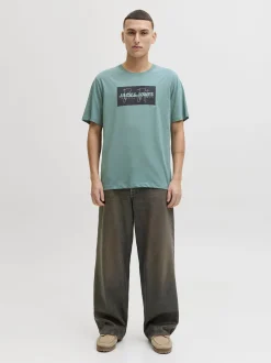 Jack & Jones Herren T-Shirt in mint schwarz