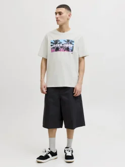 Jack & Jones Herren T-Shirt - JJIndiana in hellgrau