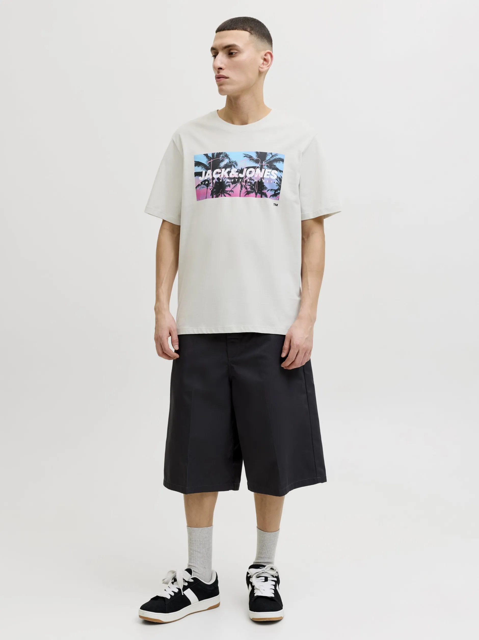 Jack & Jones Herren T-Shirt - JJIndiana in hellgrau