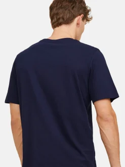 Jack & Jones Herren T-Shirts im 5er-Pack in blau