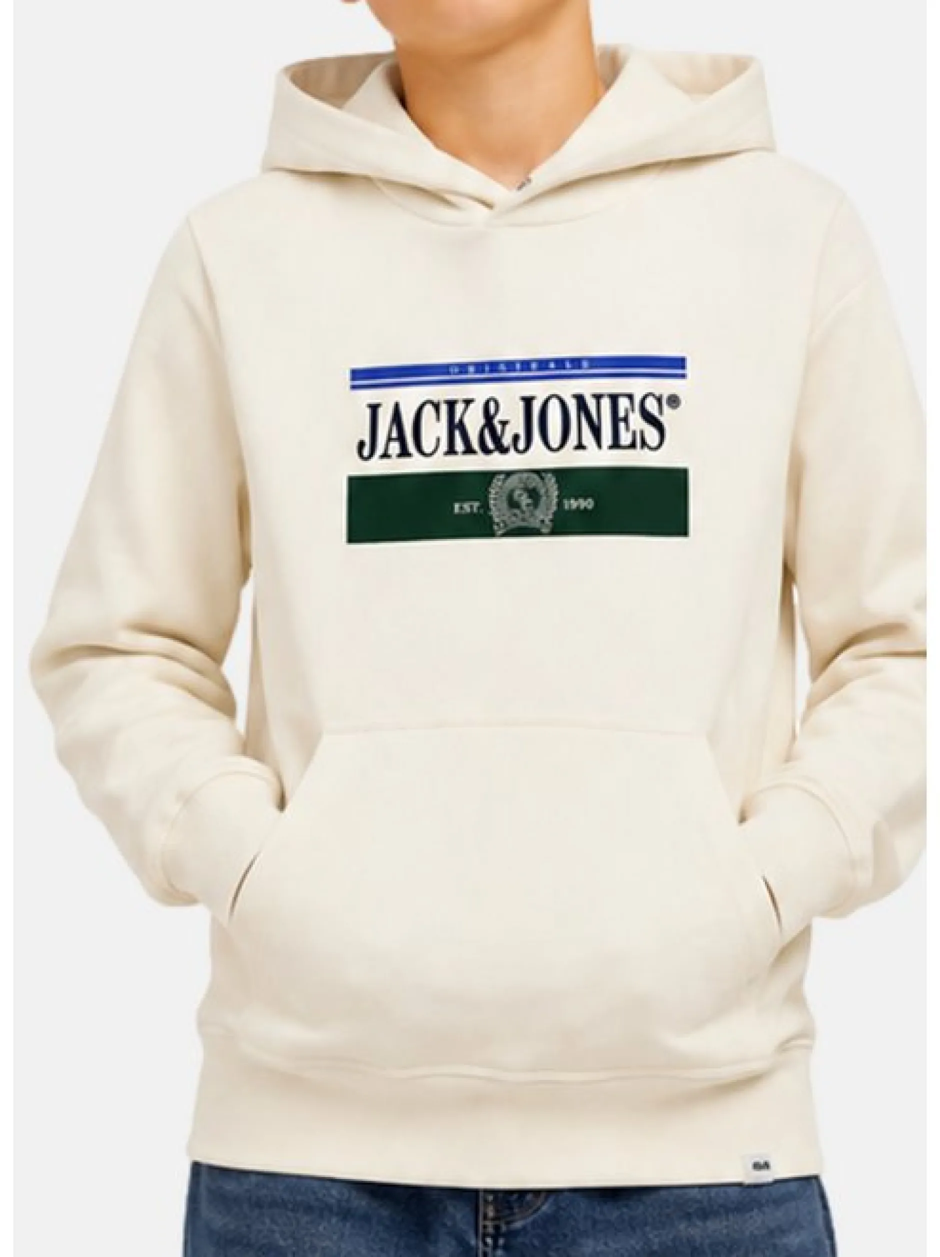 Jack & Jones Junior Jungen Kapuzenpullover in weiß