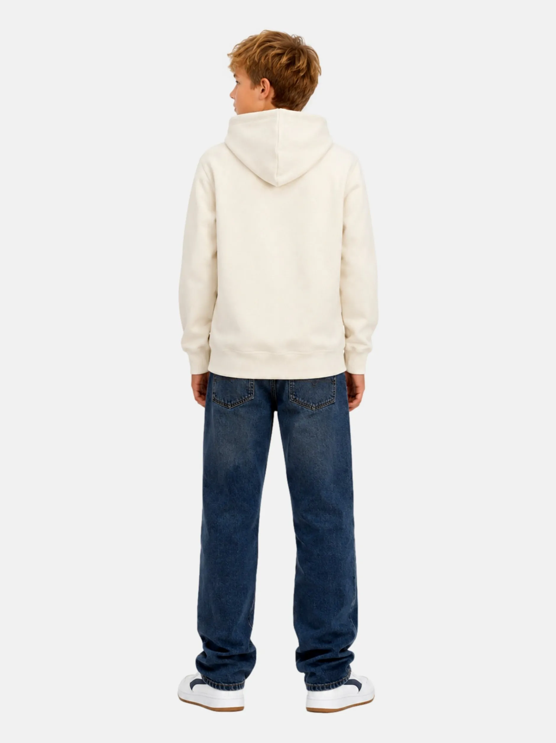 Jack & Jones Junior Jungen Kapuzenpullover in weiß