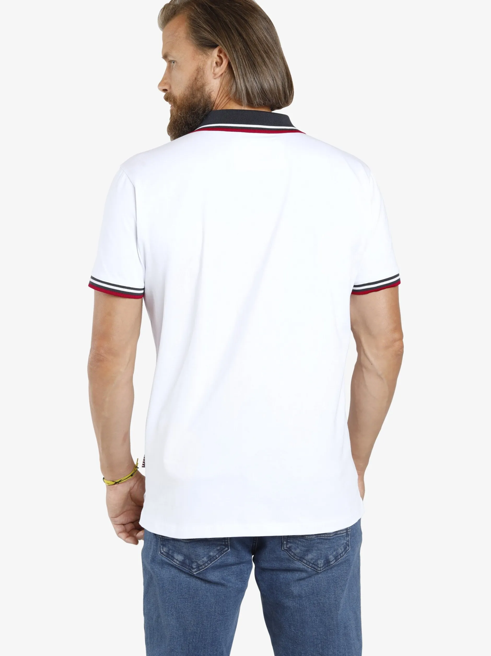 Jan Vanderstorm Herren Doppelpack Poloshirt - JOHAN in weiß blau