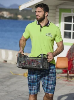 Jan Vanderstorm Herren Doppelpack Poloshirt - TEOFIL in blau grün