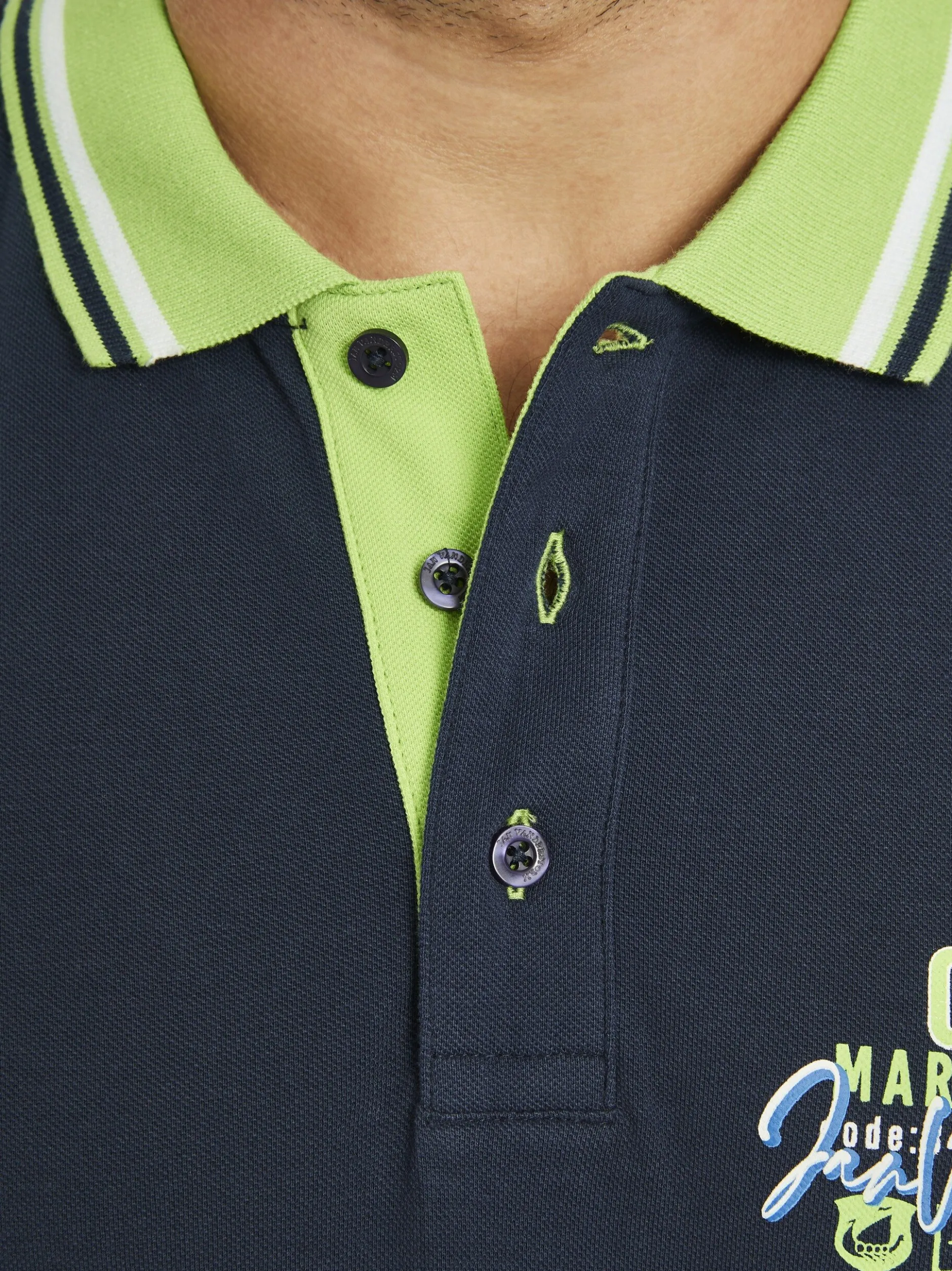 Jan Vanderstorm Herren Doppelpack Poloshirt - TEOFIL in blau grün