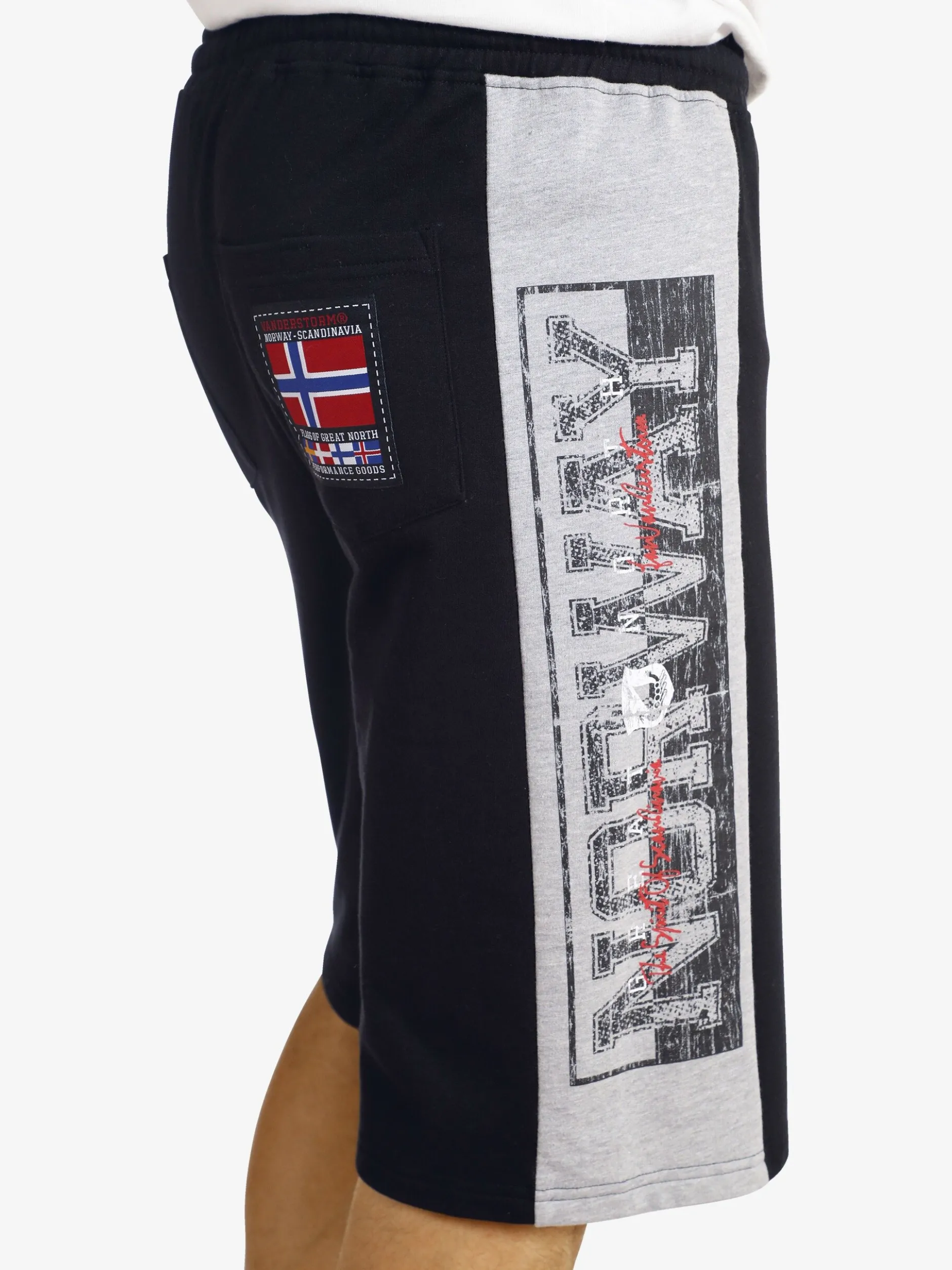 Jan Vanderstorm Herren Doppelpack Shorts - HARAL in grau schwarz