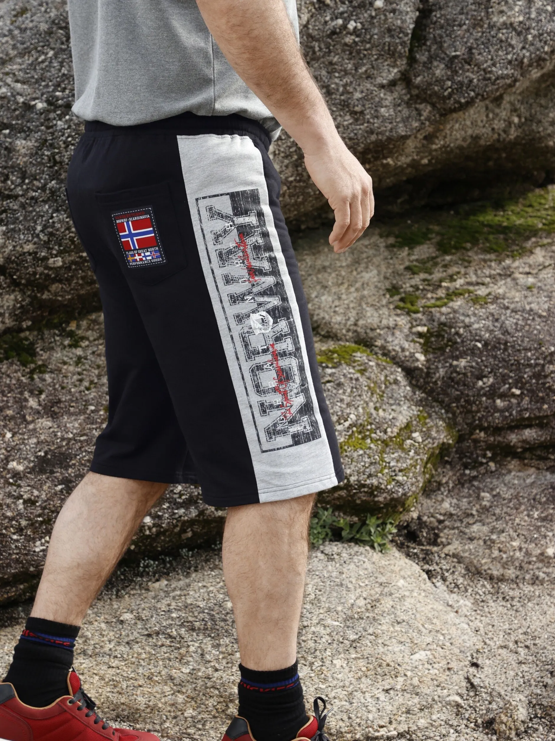 Jan Vanderstorm Herren Doppelpack Shorts - HARAL in grau schwarz