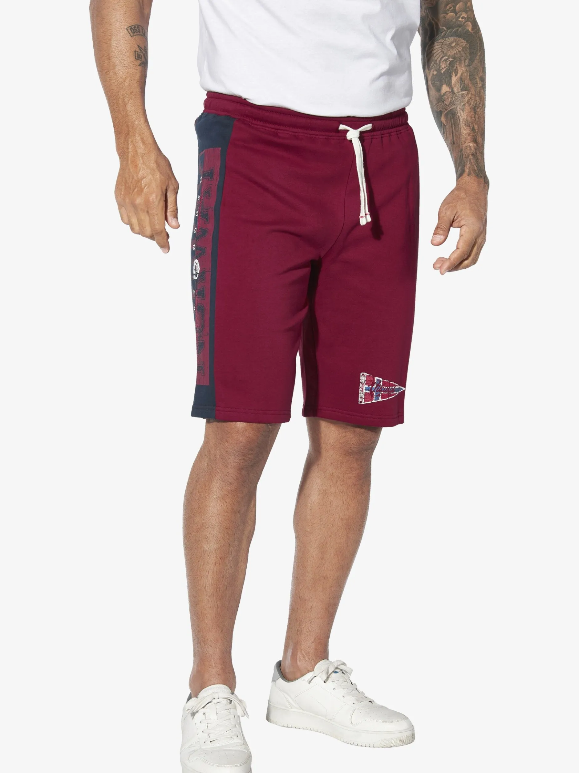Jan Vanderstorm Herren Doppelpack Shorts - HARAL in rot petrol
