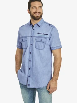 Jan Vanderstorm Herren Jeanshemd - LORENSIUS in blau