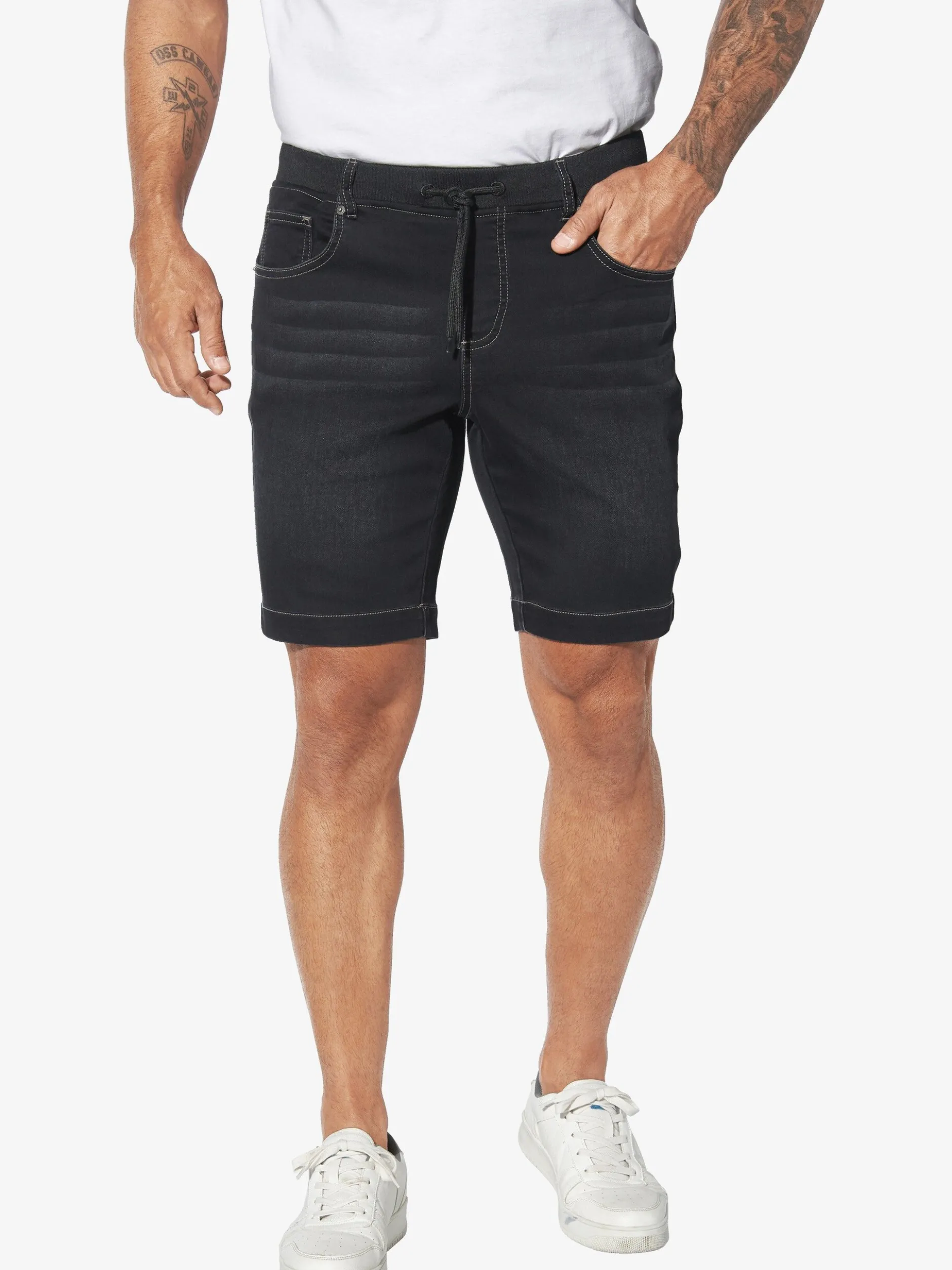 Jan Vanderstorm Herren Jeansshort - GULLBRAND in schwarz