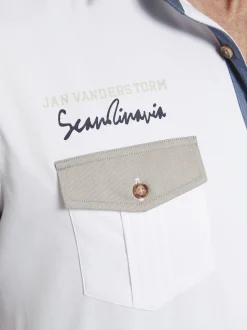 Jan Vanderstorm Herren Kurzarmhemd - BODVAR in weiß