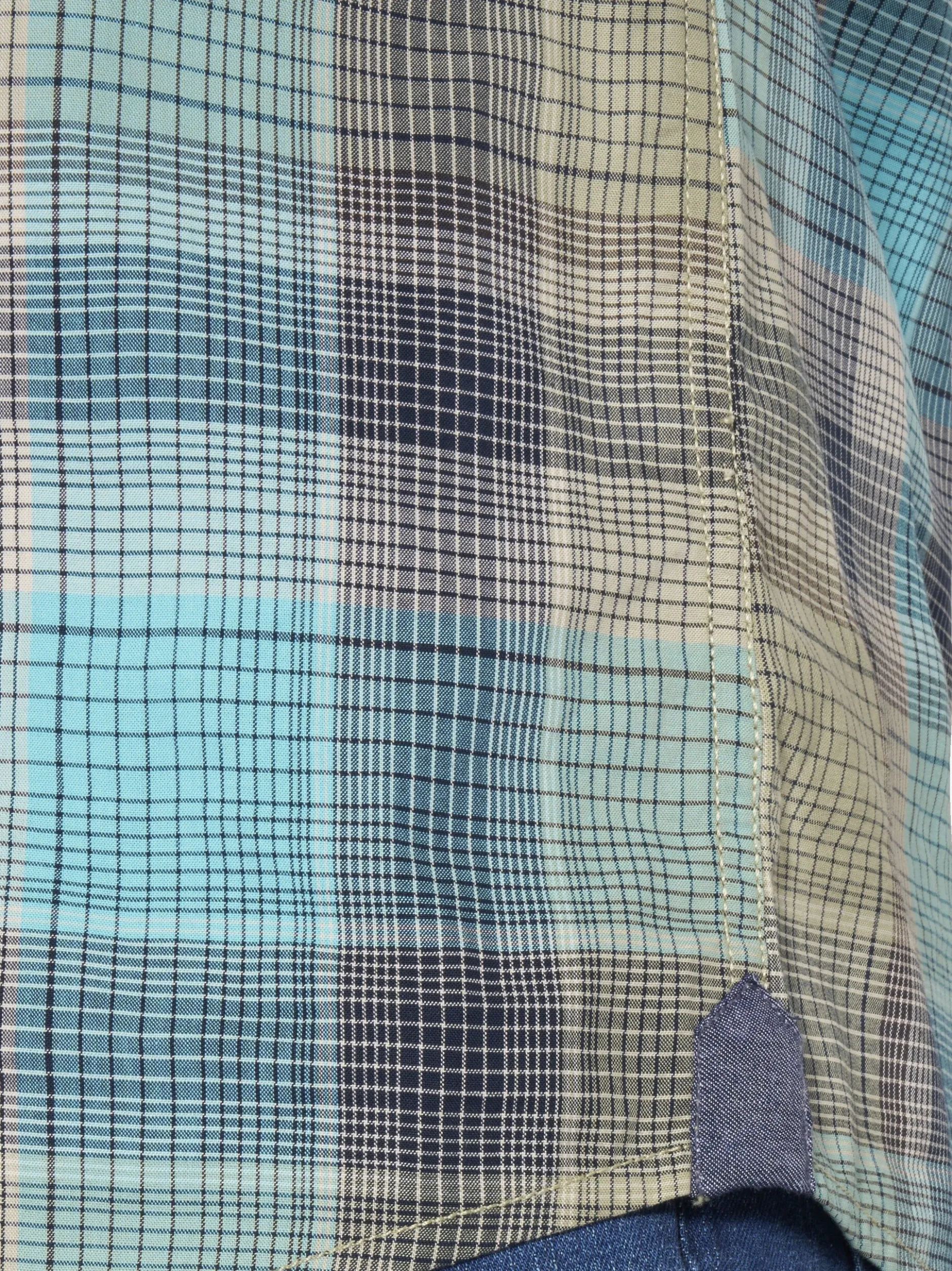 Jan Vanderstorm Herren Kurzarmhemd - KLENGT in beige blau