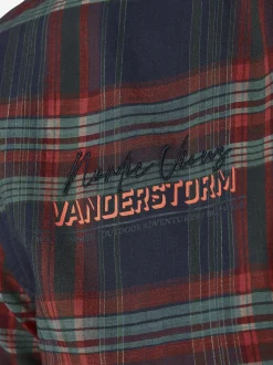 Jan Vanderstorm Herren Kurzarmhemd - SNALLE in blau