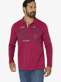 Jan Vanderstorm Herren Langarm-Poloshirt - MAKSE in rot