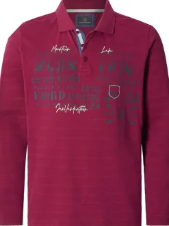Jan Vanderstorm Herren Langarm-Poloshirt - MAKSE in rot