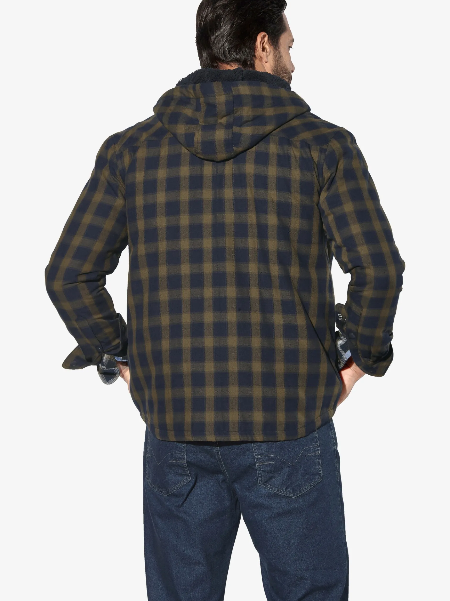 Jan Vanderstorm Herren Outdoorhemd - OLSDAL in khaki blau
