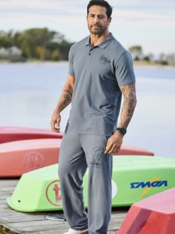 Jan Vanderstorm Herren Poloshirt - BRORTE in blau