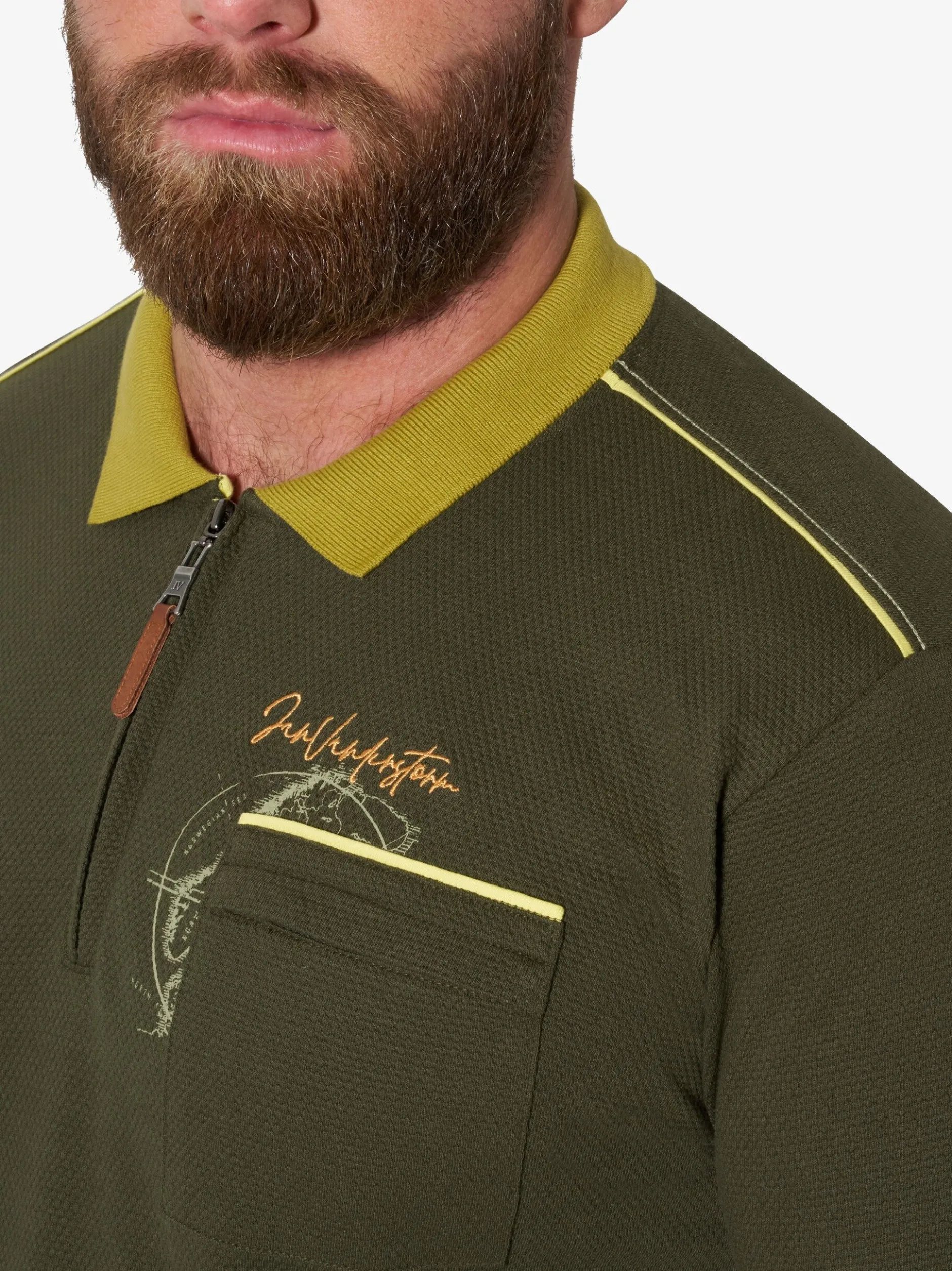 Jan Vanderstorm Herren Poloshirt - GISMUND in oliv