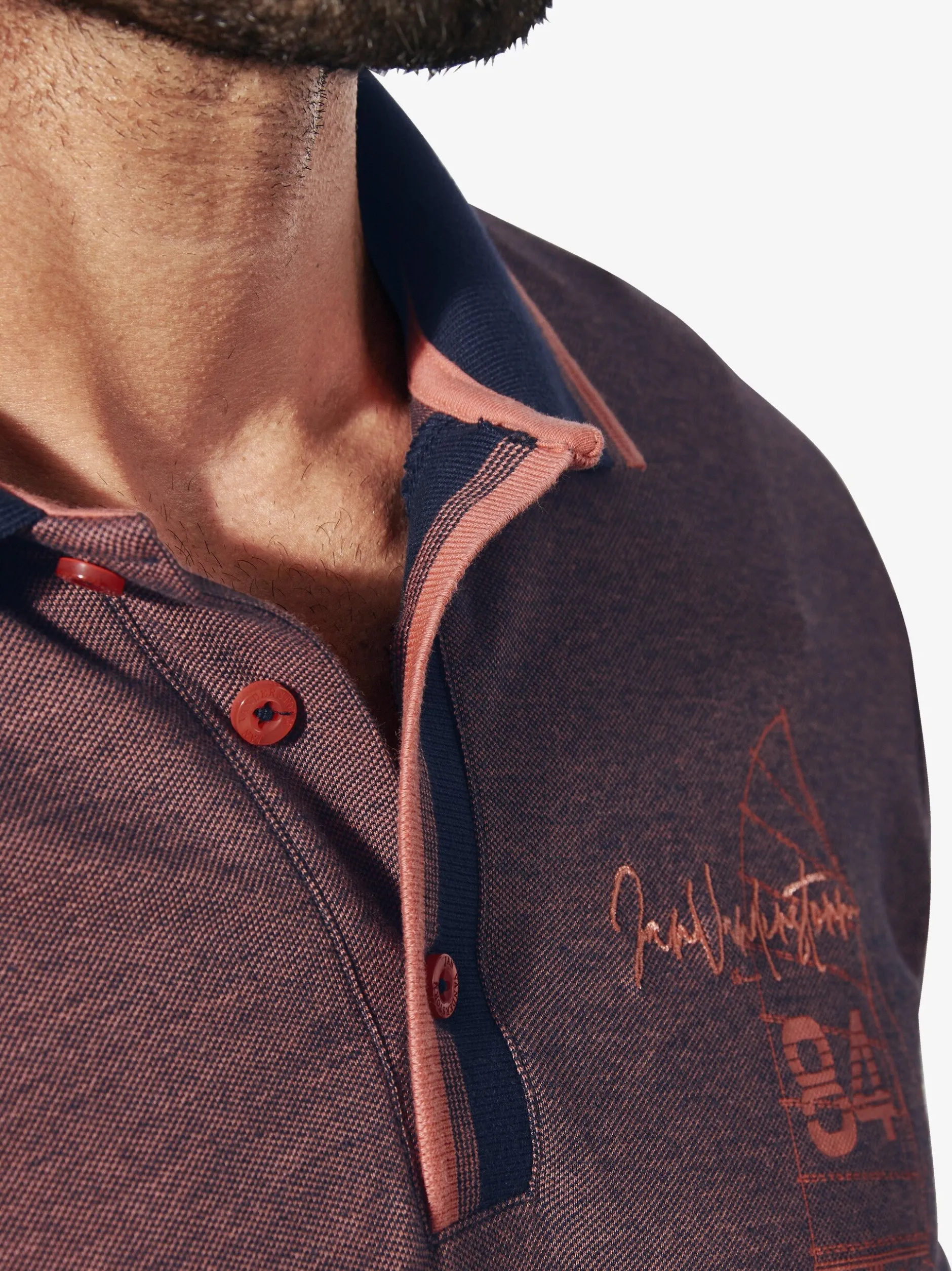 Jan Vanderstorm Herren Poloshirt - HERFINN in orange