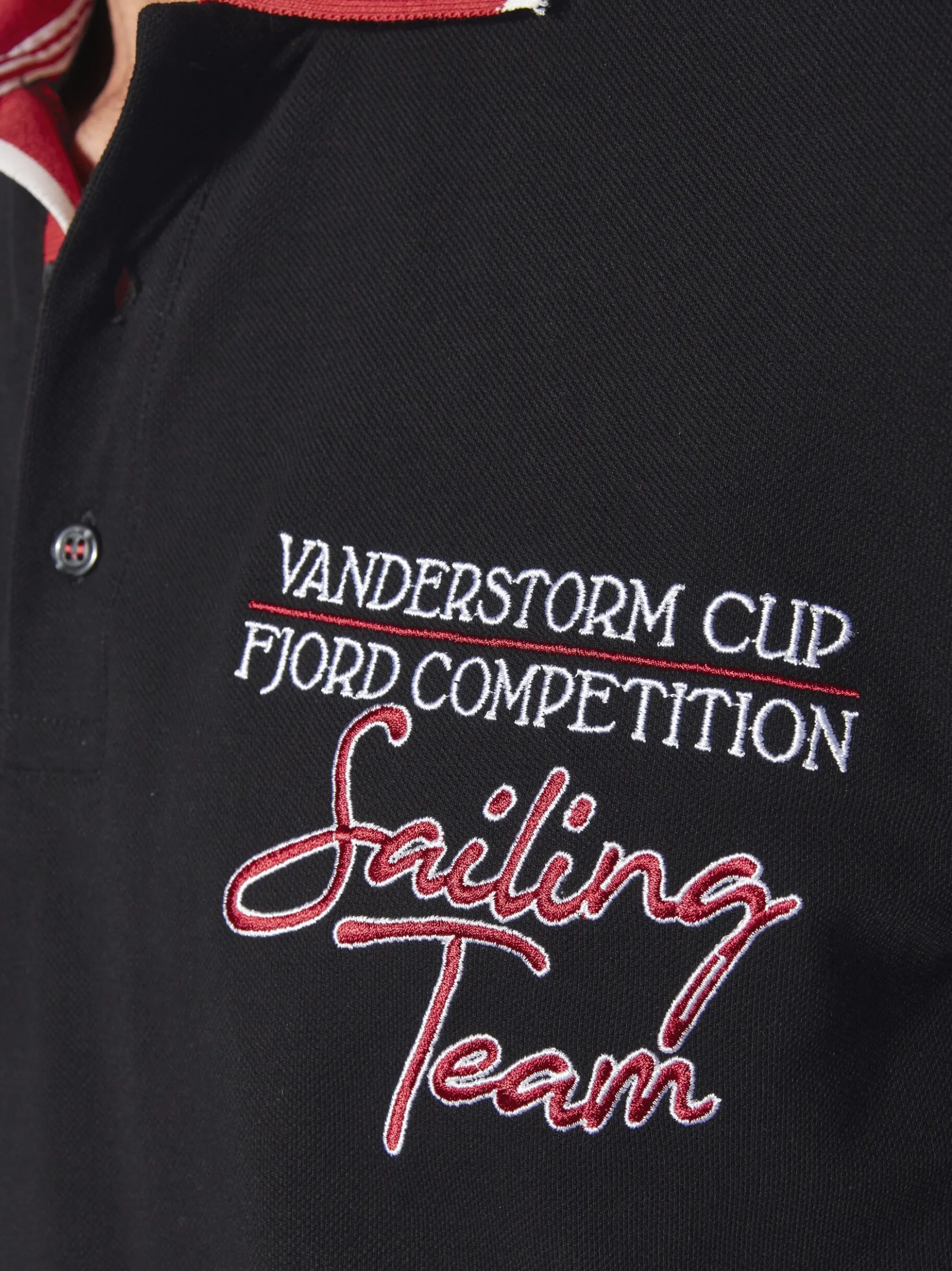 Jan Vanderstorm Herren Poloshirt - IWAR in schwarz