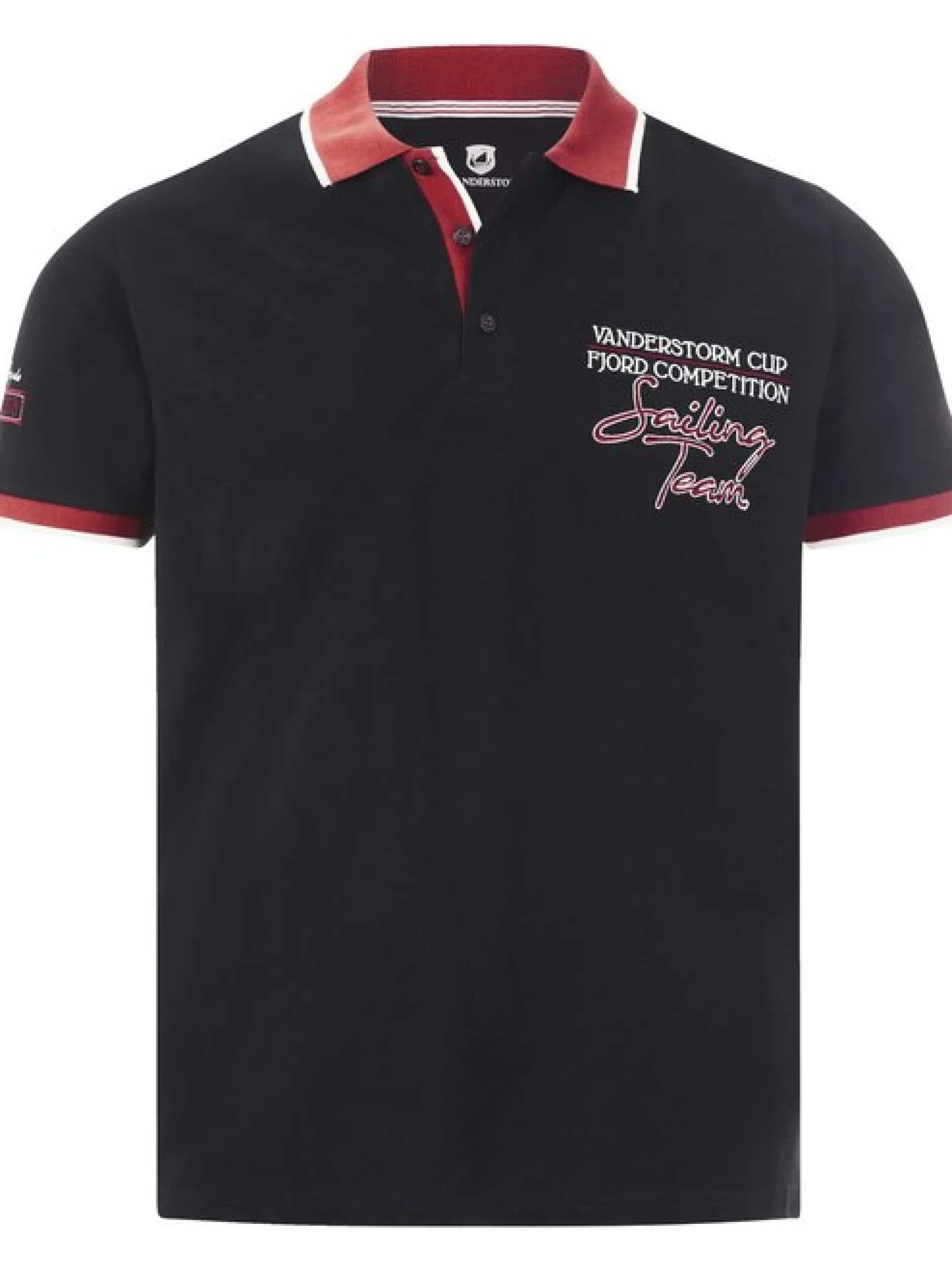 Jan Vanderstorm Herren Poloshirt - IWAR in schwarz