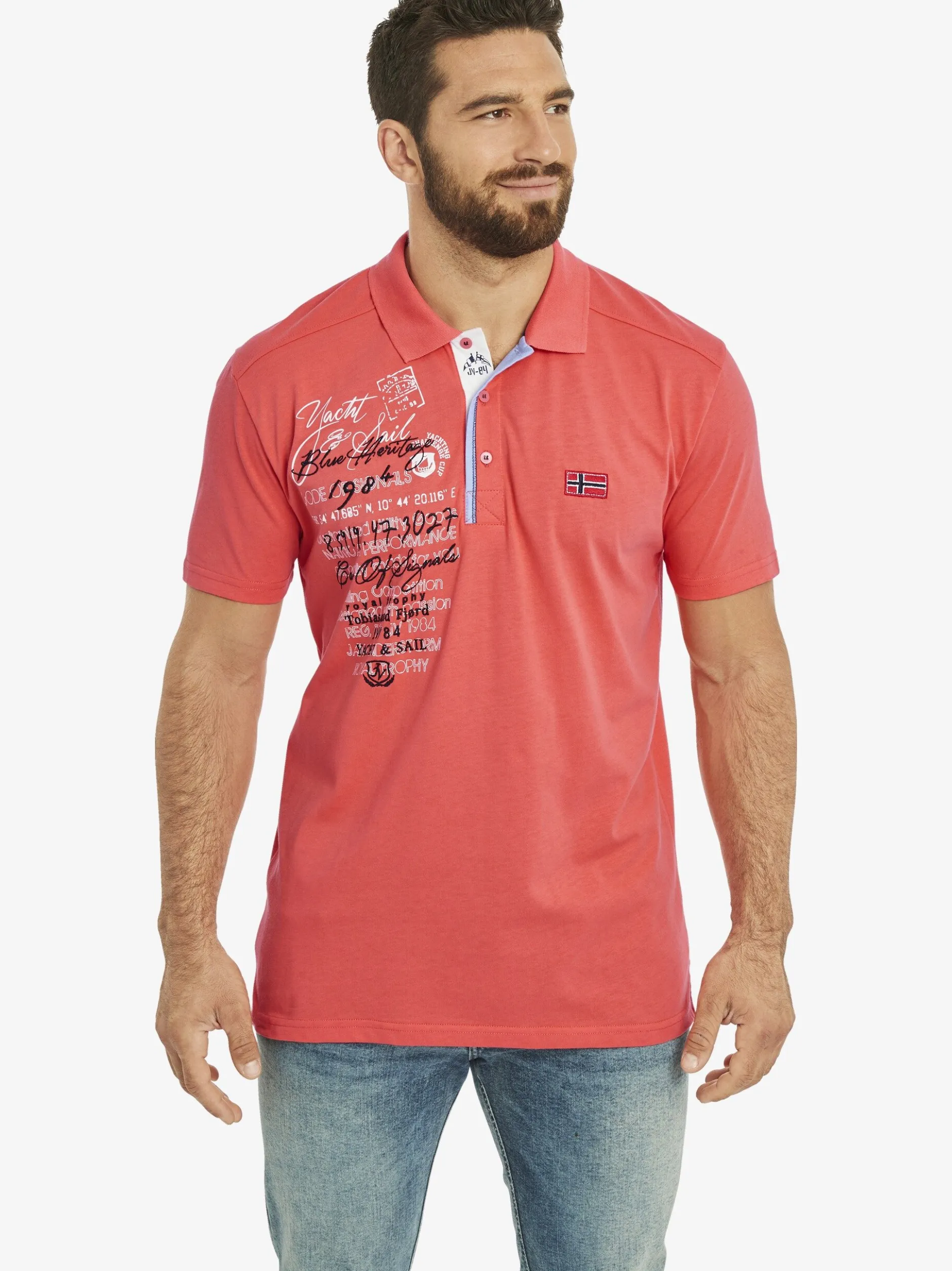 Jan Vanderstorm Herren Poloshirt - JANO in orange