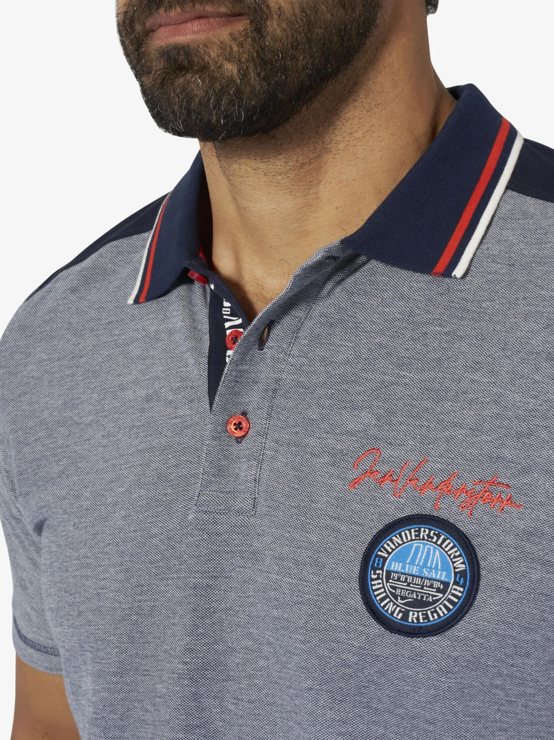 Jan Vanderstorm Herren Poloshirt - NOLTTI in blau