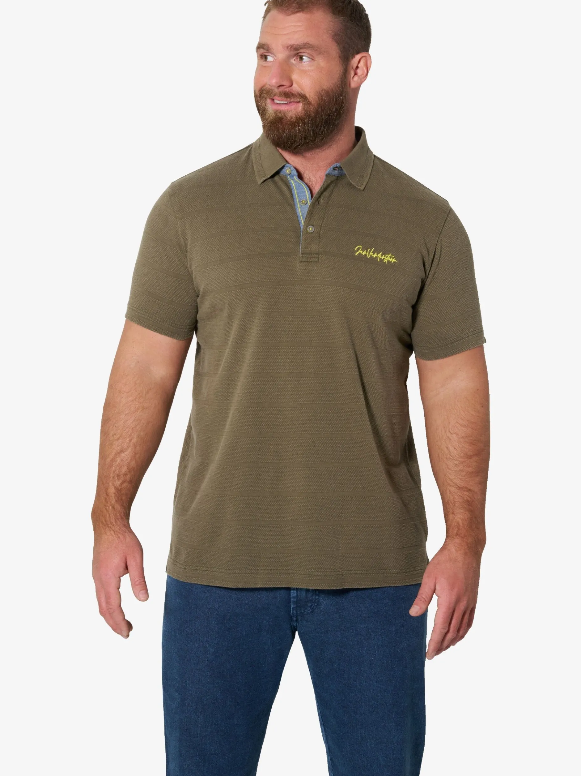 Jan Vanderstorm Herren Poloshirt - SEEVE in oliv