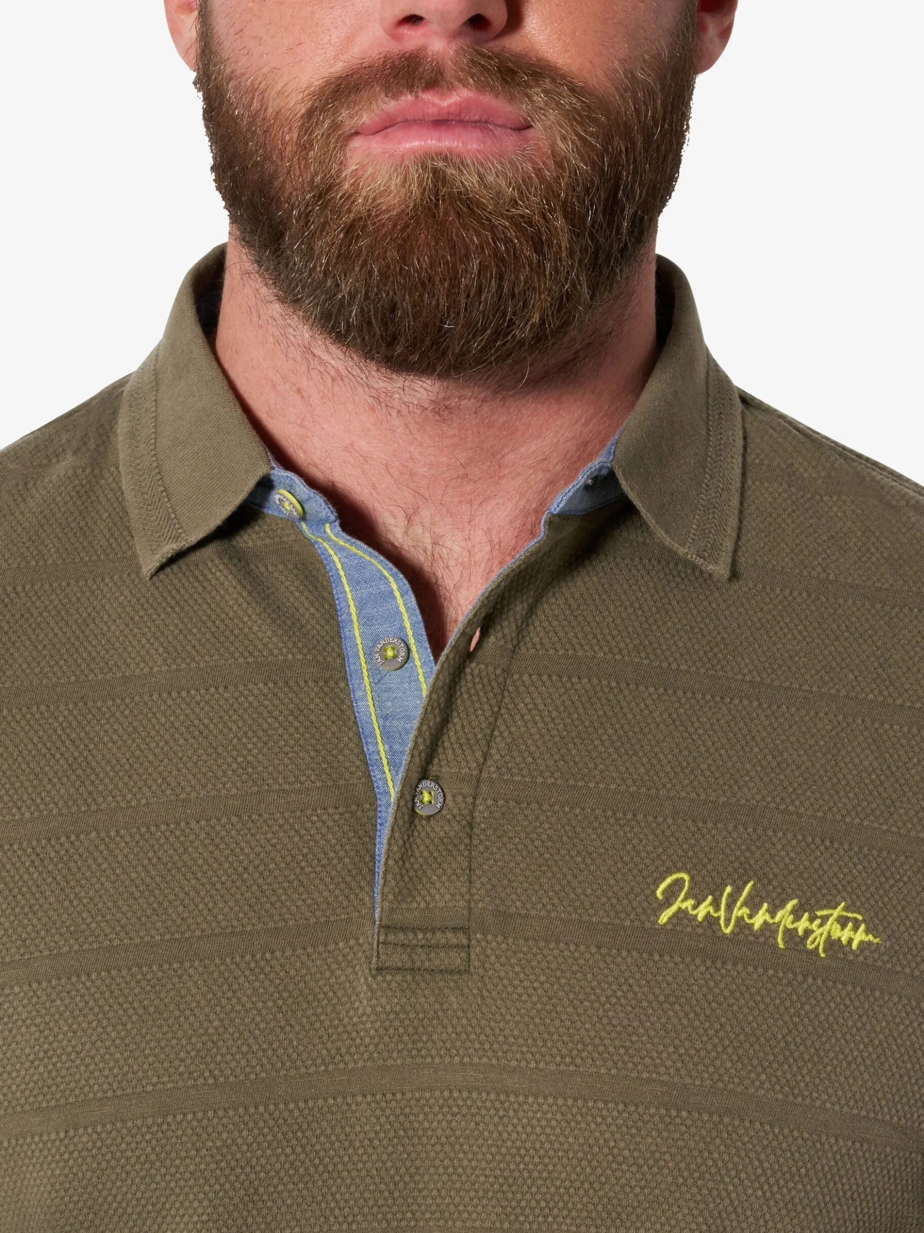 Jan Vanderstorm Herren Poloshirt - SEEVE in oliv