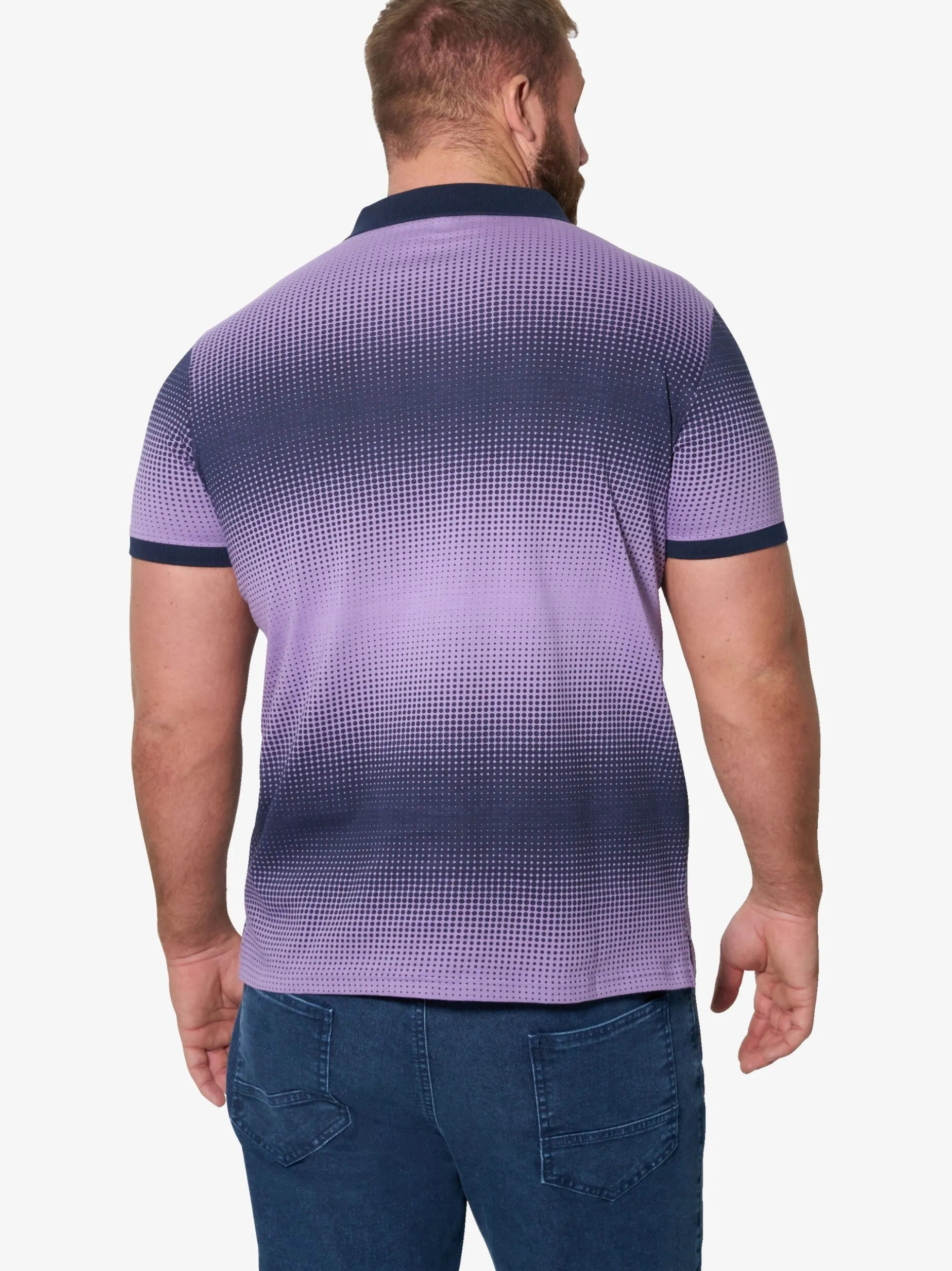 Jan Vanderstorm Herren Poloshirt - SUNNVA in blau lila