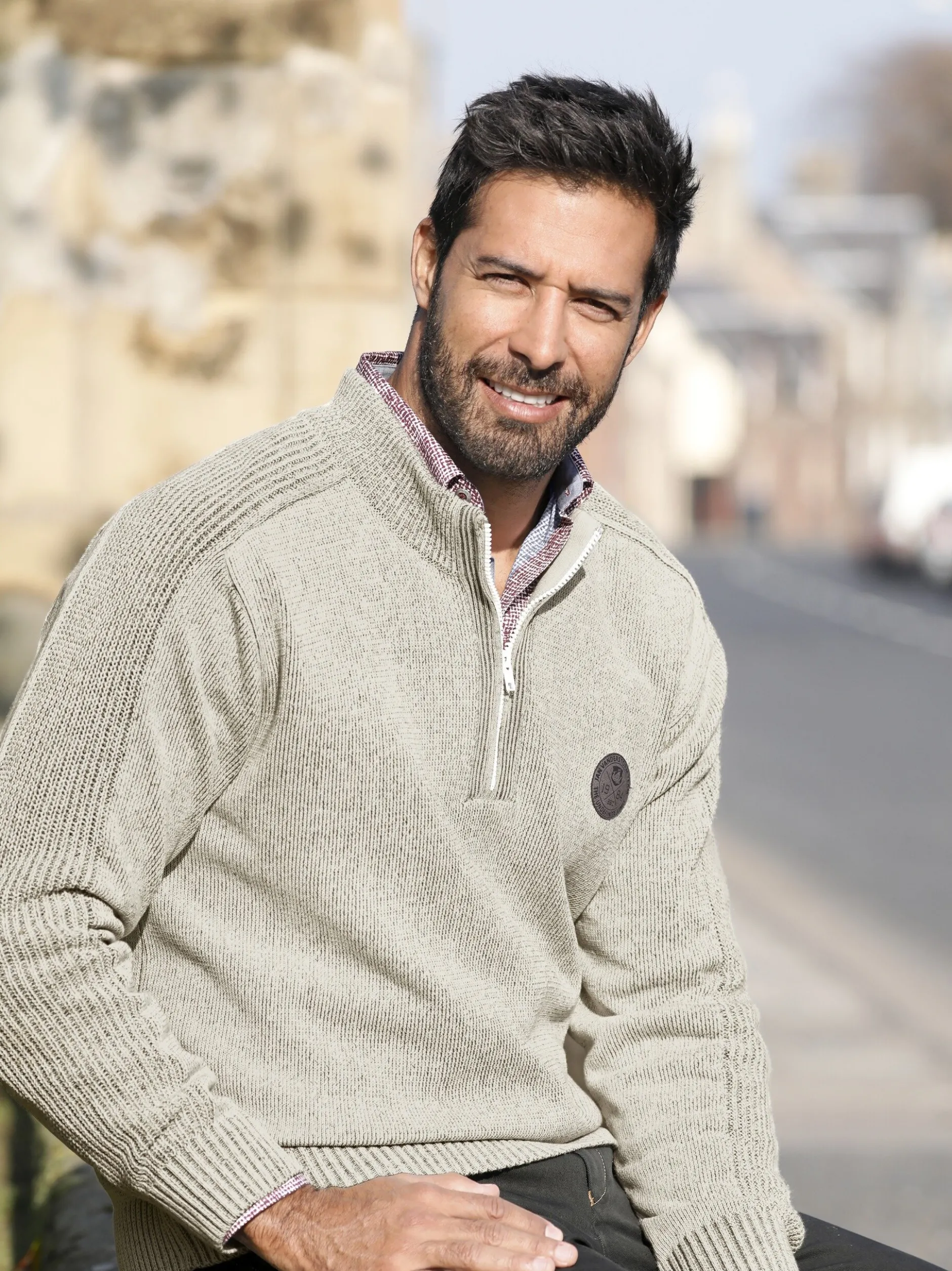 Jan Vanderstorm Herren Pullover - BENJAS in beige