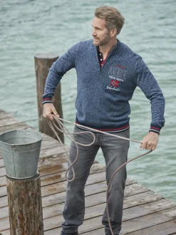 Jan Vanderstorm Herren Pullover - CAJETAN in blau