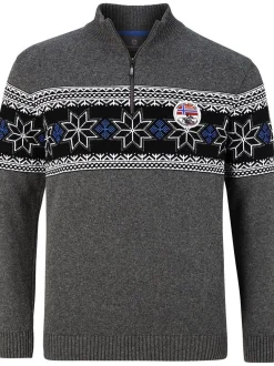 Jan Vanderstorm Herren Pullover - EERU in grau