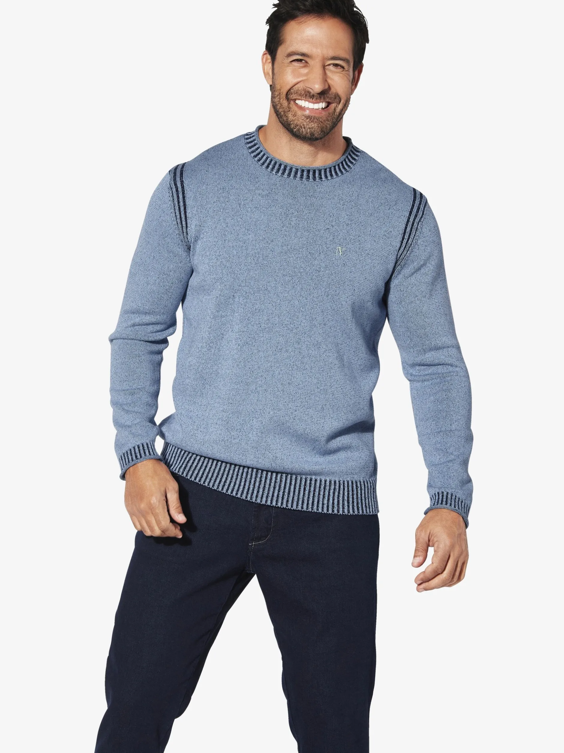Jan Vanderstorm Herren Pullover - GERTLUND in blau