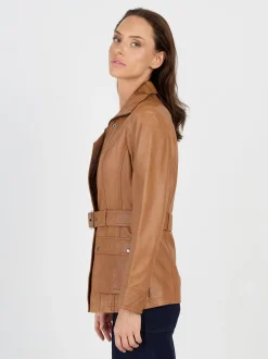 JCC Damen Lederjacke in cognac