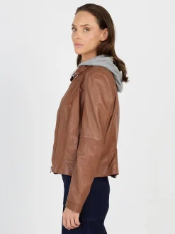 JCC Damen Lederjacke in cognac