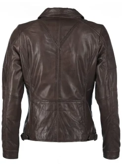 JCC Damen Lederjacke in kastanie