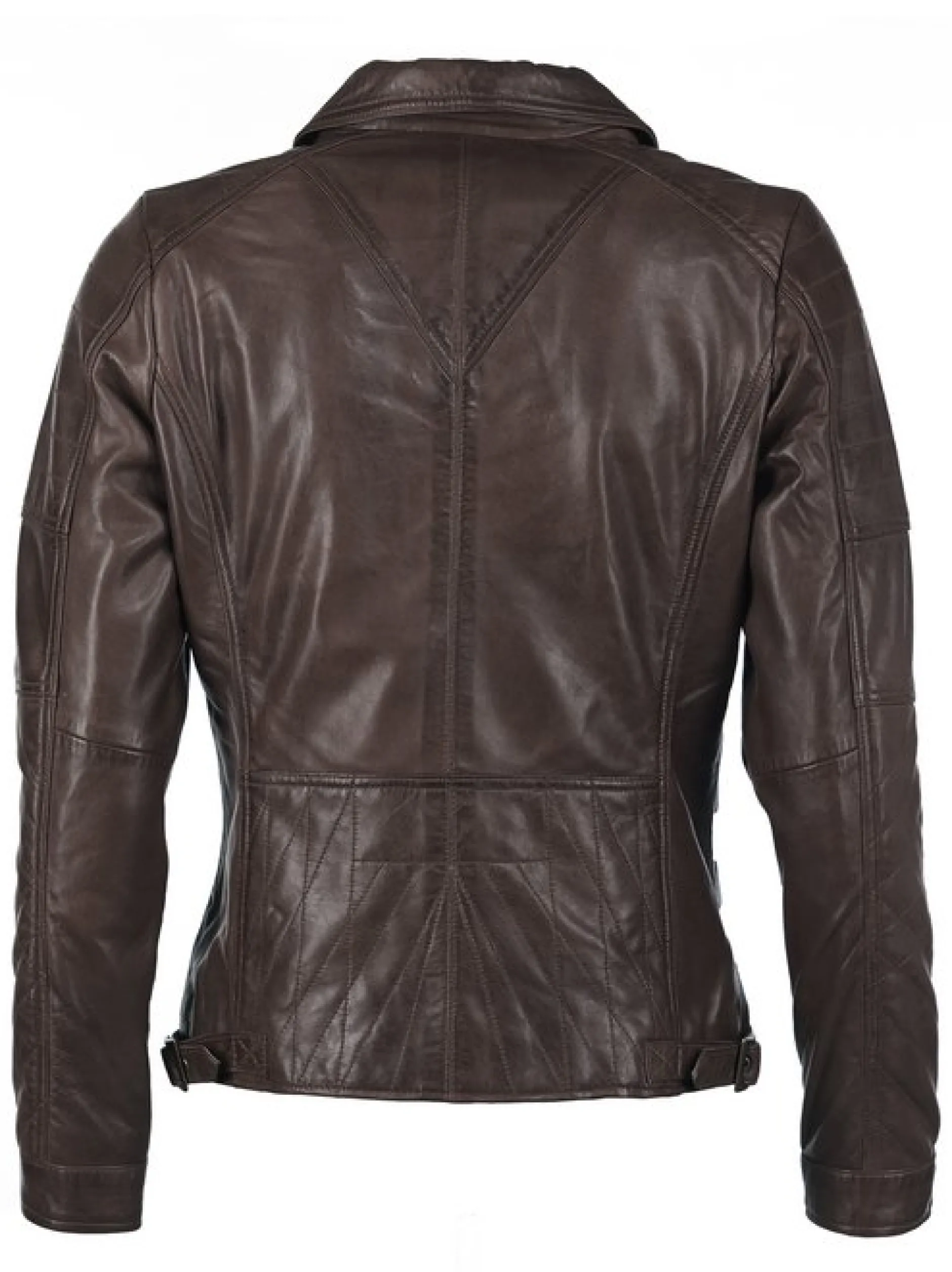 JCC Damen Lederjacke in kastanie