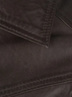 JCC Damen Lederjacke in kastanie