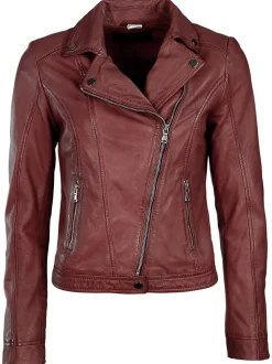 JCC Damen Lederjacke in rot