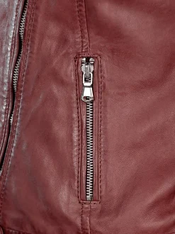 JCC Damen Lederjacke in rot