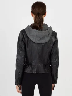 JCC Damen Lederjacke in schwarz